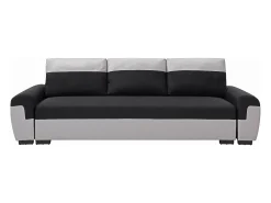 Sofá cama de 3 plazas de tela negro y gris claro GABY II