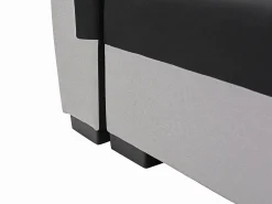 Sofá cama de 3 plazas de tela negro y gris claro GABY II