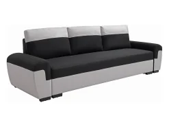 Sofá cama de 3 plazas de tela negro y gris claro GABY II
