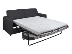 Sofá cama de 3 plazas de tela tipo italiano antracita estilo contemporáneo DONETO