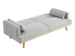 Sofá cama de 3 plazas de tela gris claro ESME