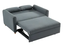 Sofá cama de 2 plazas de tela gris AYLA