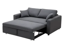 Sofá cama de 3 plazas de tela antracita INIZOR