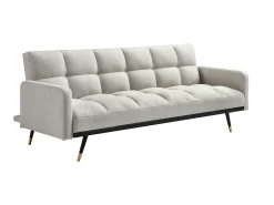 Sofá cama de 3 plazas de tela beige con vintage - ROREMA