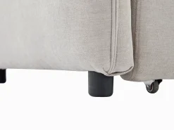 Sofá cama de 3 plazas de tela beige con asiento de espuma viscoelástica SITALA
