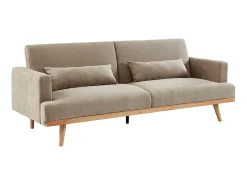 Sofá cama de 3 plazas de tela beige ESME
