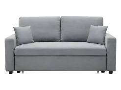 Sofá cama de 3 plazas de tela gris claro INIZOR