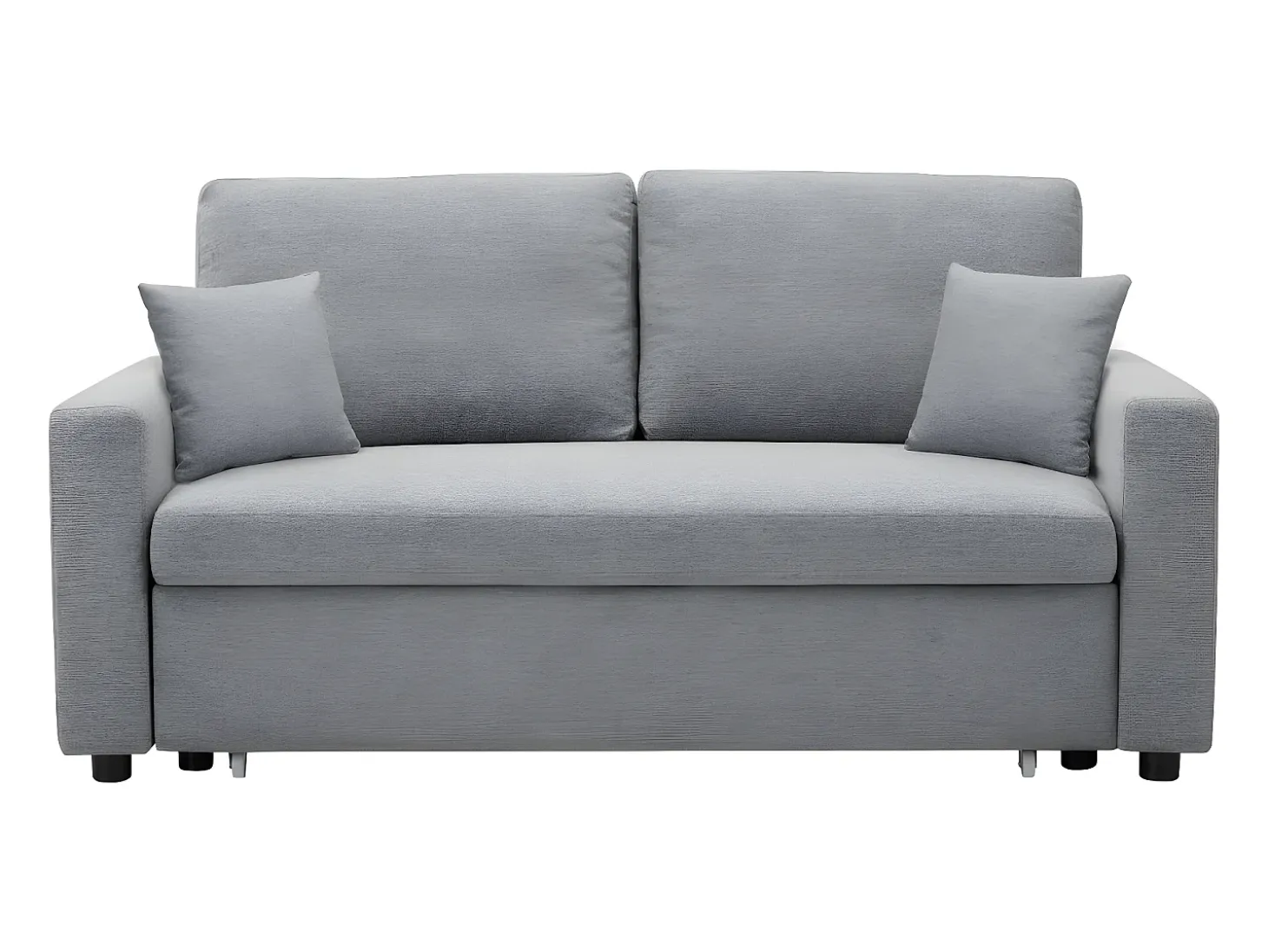 Sofá cama de 3 plazas de tela gris claro INIZOR