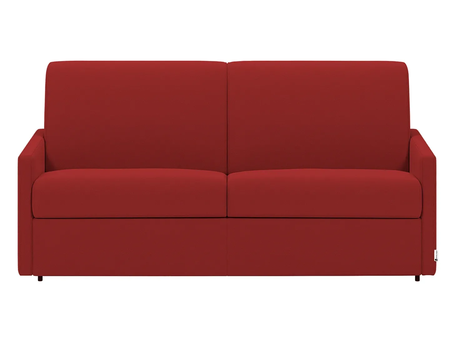 Sofá cama de 3 plazas de tela tipo italiano gris - Colchón de espuma 18 cm - CALIFE