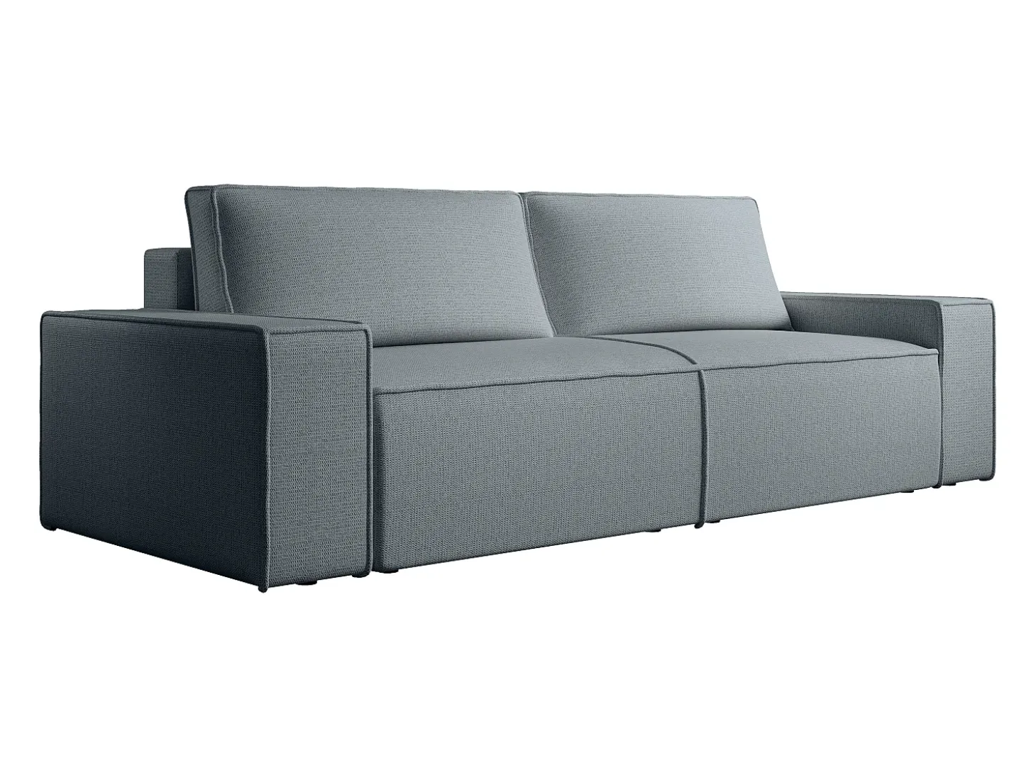 Sofá cama de 4 plazas de terciopelo azul AMELIA