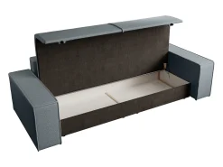 Sofá cama de 4 plazas de terciopelo azul AMELIA