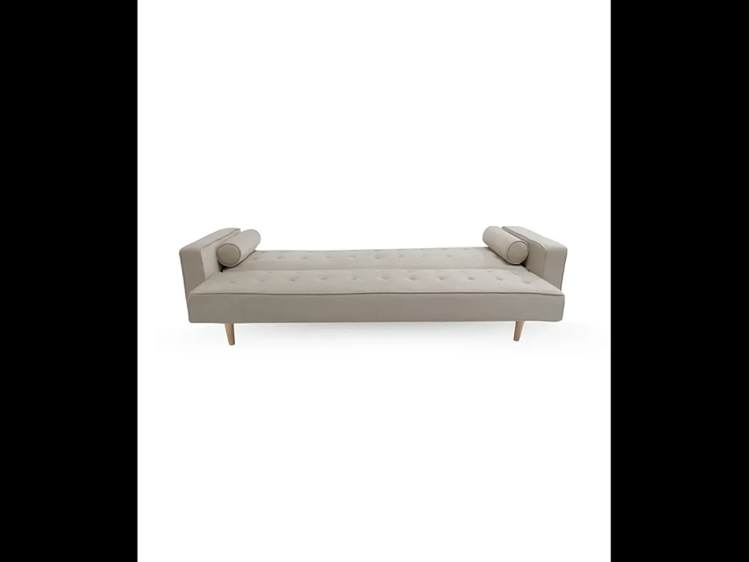 Sofá cama de 3 plazas de 100x210x89 cm de terciopelo en color verde y patas en roble Green