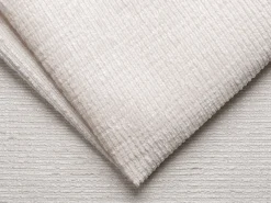 Sofá cama de 4 plazas en chenilla beige láminas anchas - 22 cm LORETO