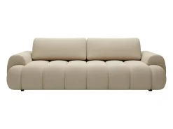 Sofá cama de 4 plazas en tejido beige FRIDORA