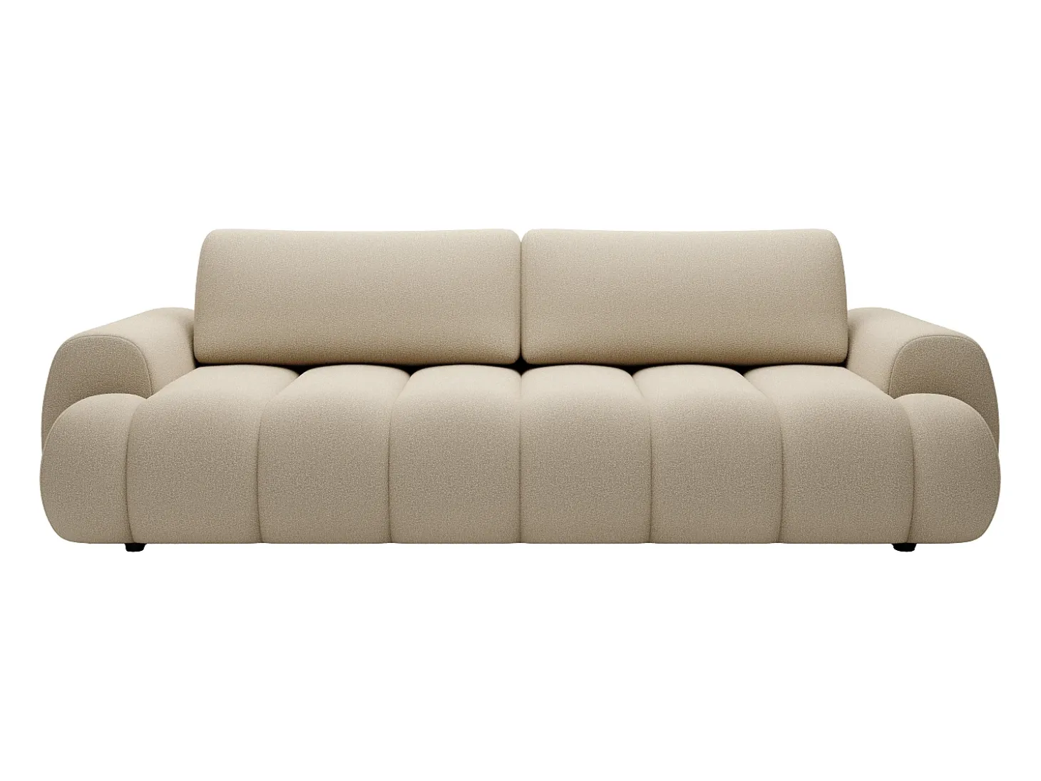 Sofá cama de 4 plazas en tejido beige FRIDORA