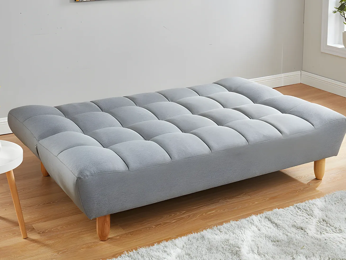 Sofá cama de 3 plazas ESTEBAN - De tela - Color Gris