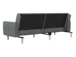 Sofá cama de 2 plazas tela gris claro