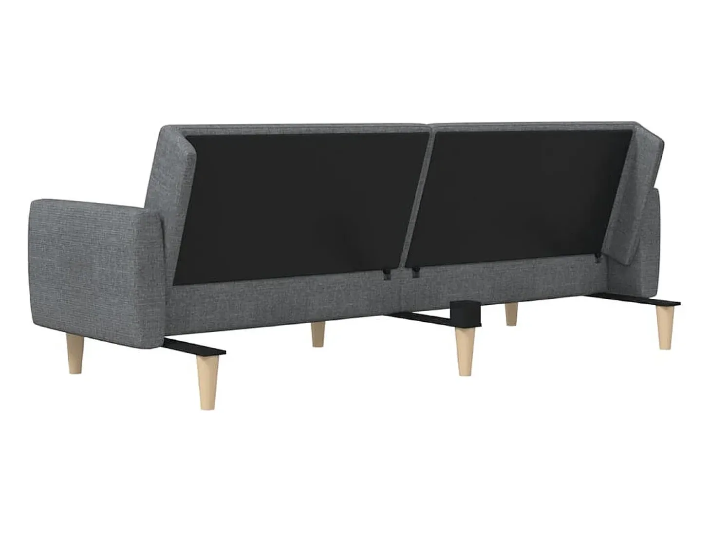 Sofá cama de 2 plazas tela gris claro