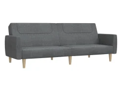 Sofá cama de 2 plazas tela gris claro