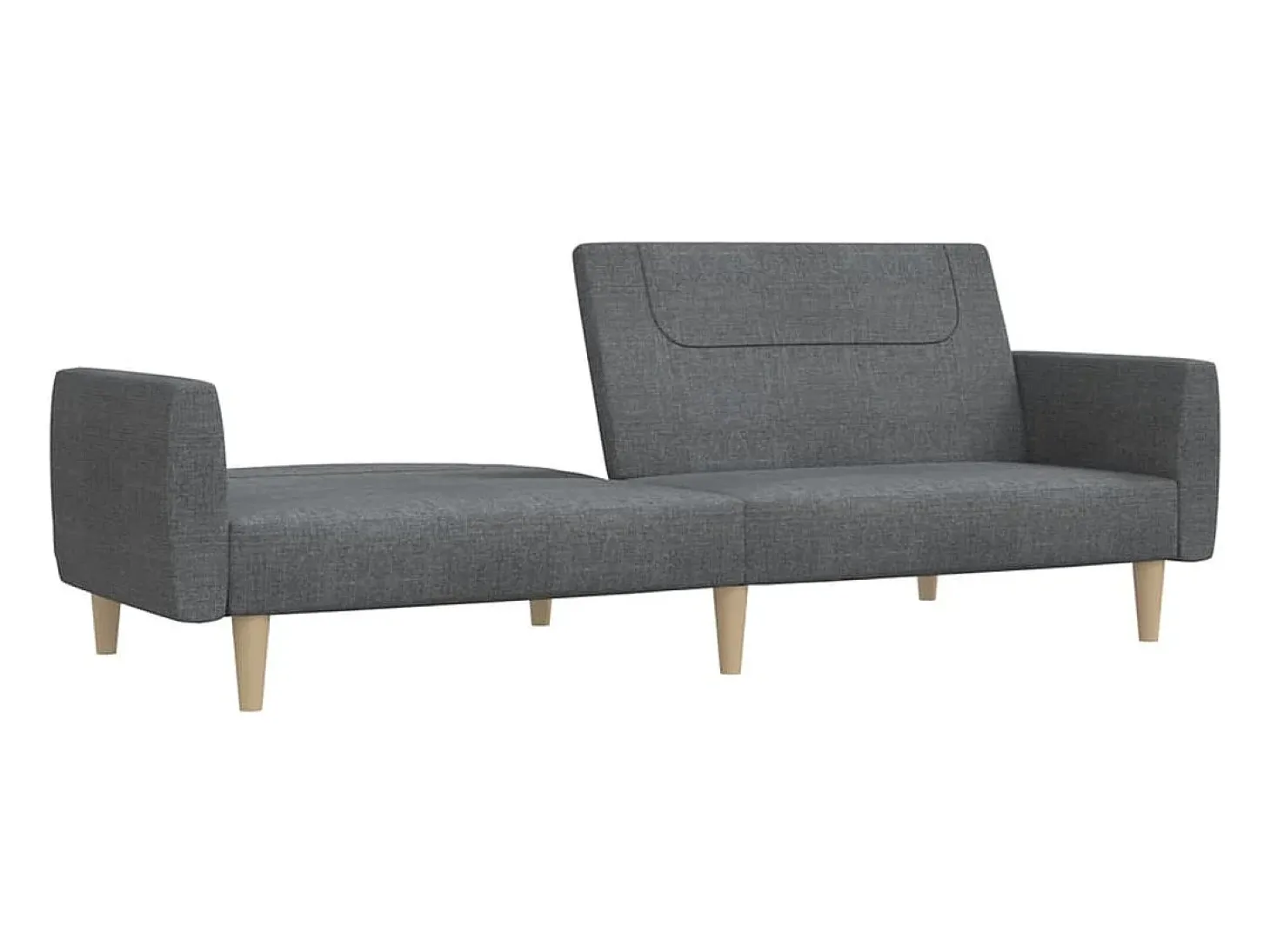 Sofá cama de 2 plazas tela gris claro