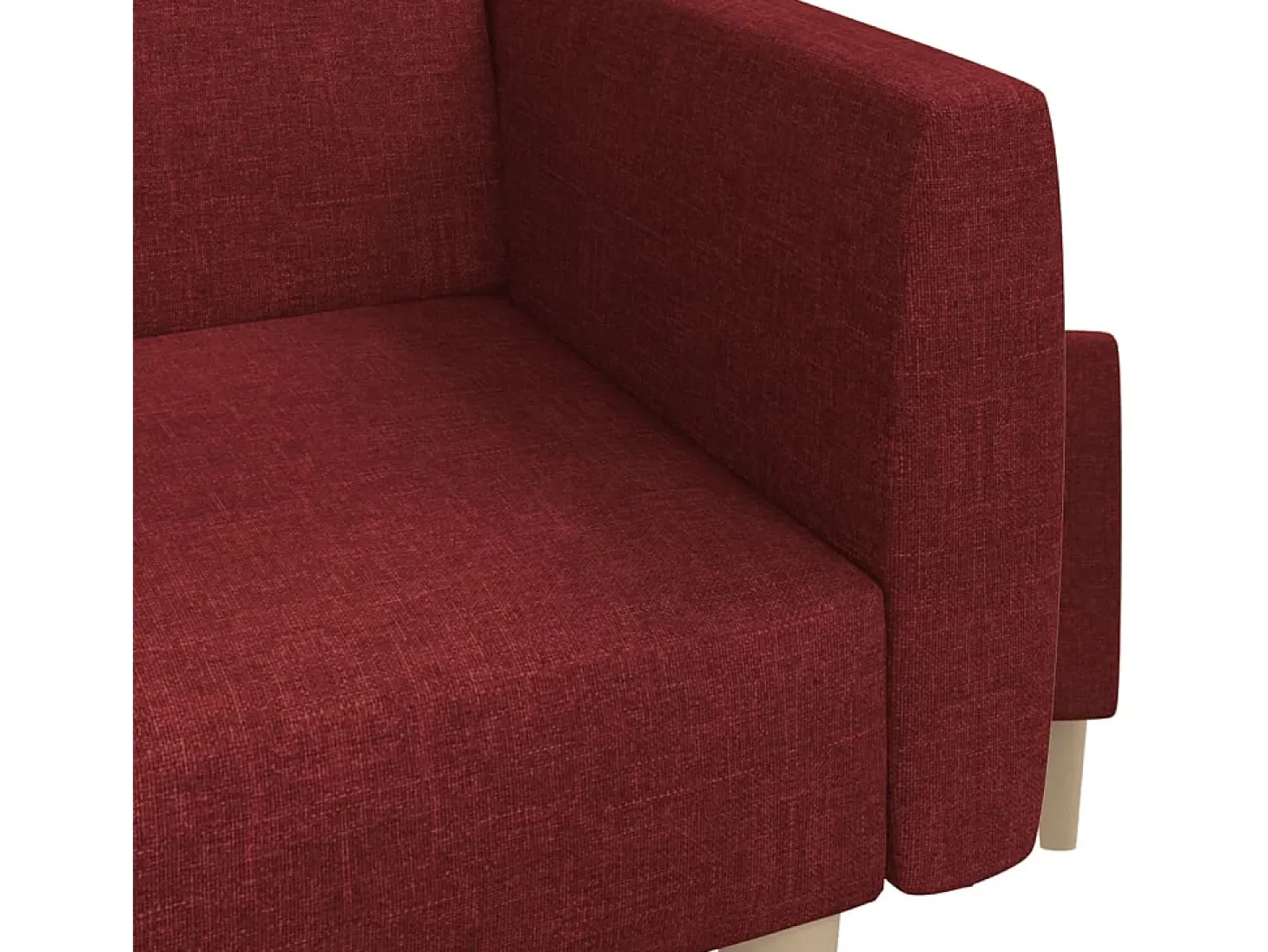 Sofá cama de 2 plazas tela rojo tinto