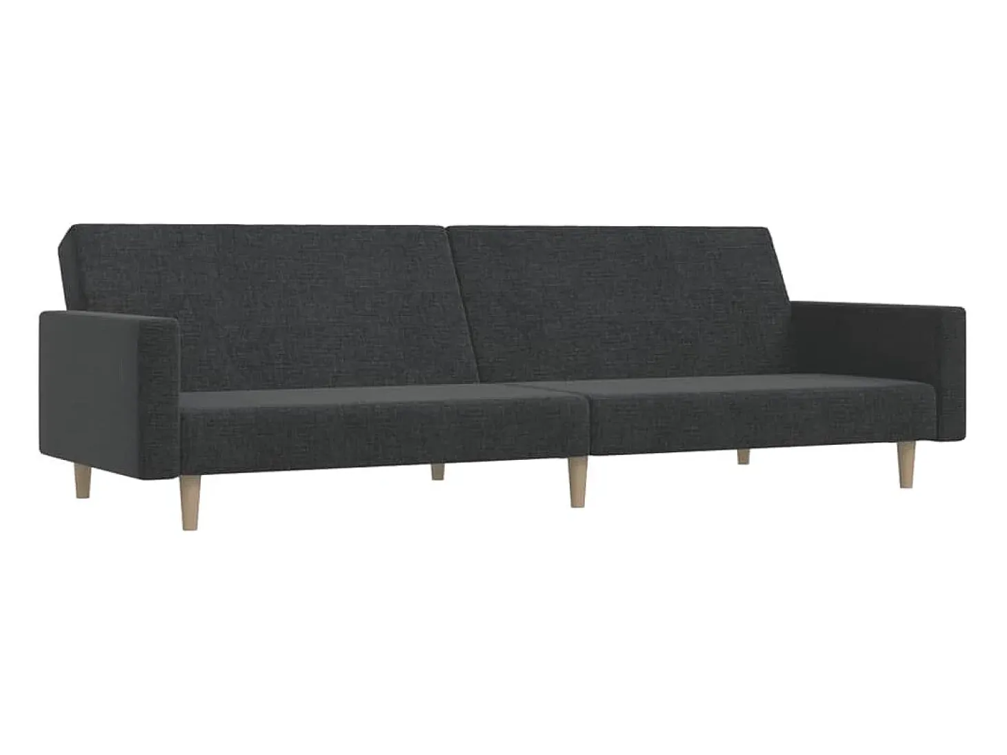 Sofá cama de 2 plazas tela gris oscuro