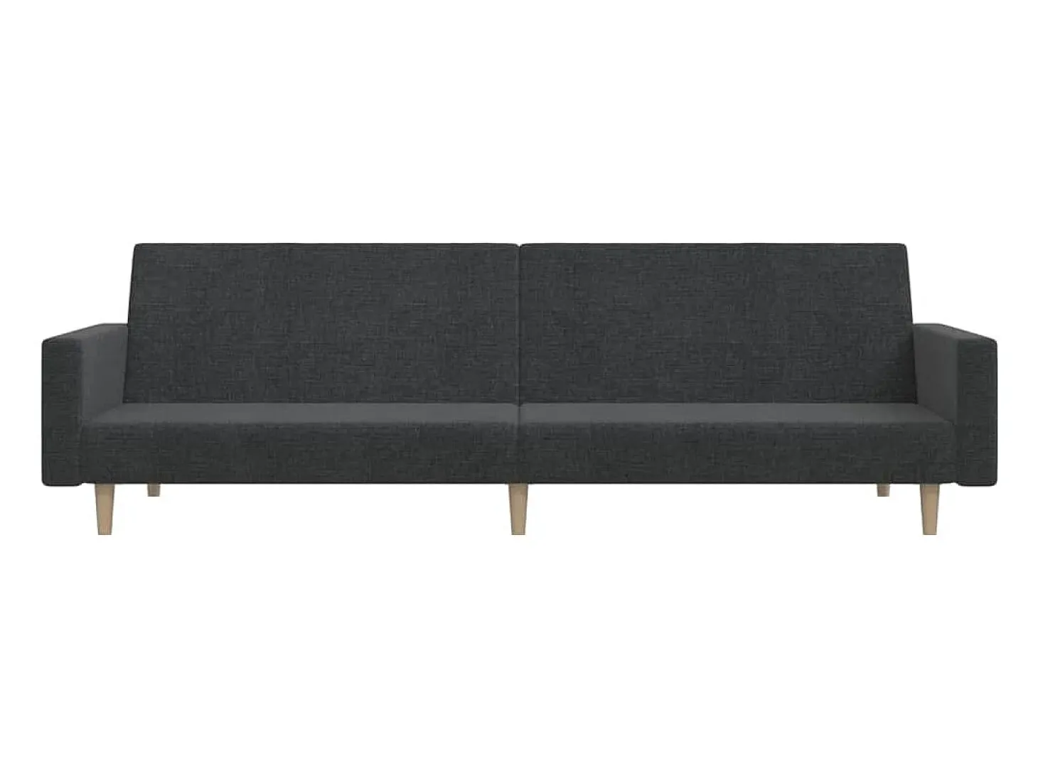 Sofá cama de 2 plazas tela gris oscuro