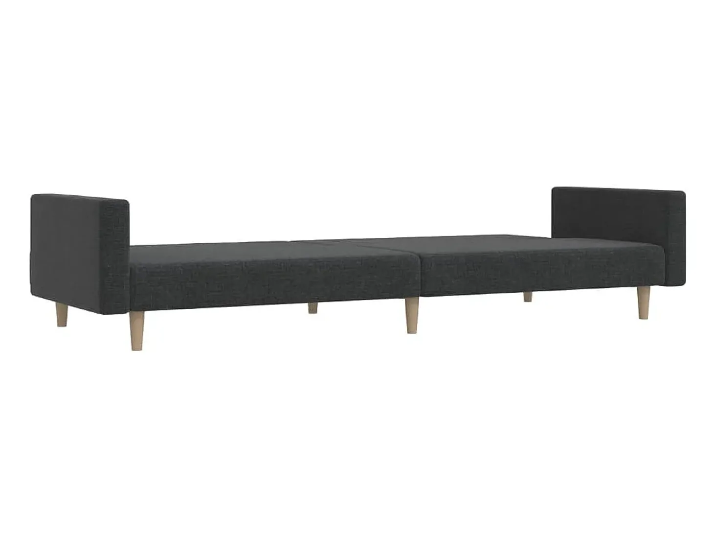 Sofá cama de 2 plazas tela gris oscuro
