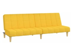 Sofá cama de 2 plazas tela amarillo