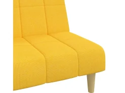 Sofá cama de 2 plazas tela amarillo