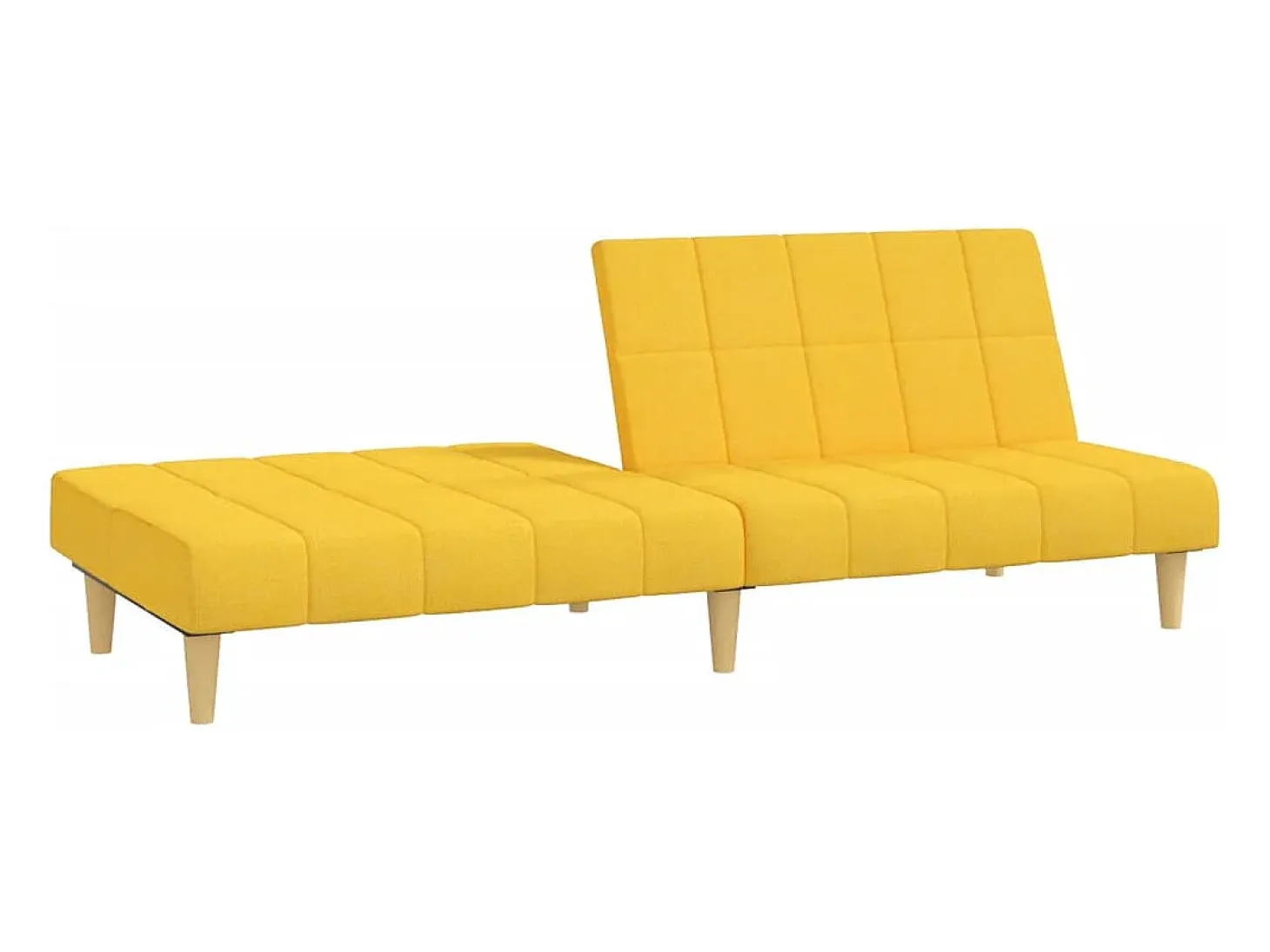 Sofá cama de 2 plazas tela amarillo