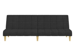 Sofá cama de 2 plazas tela negro