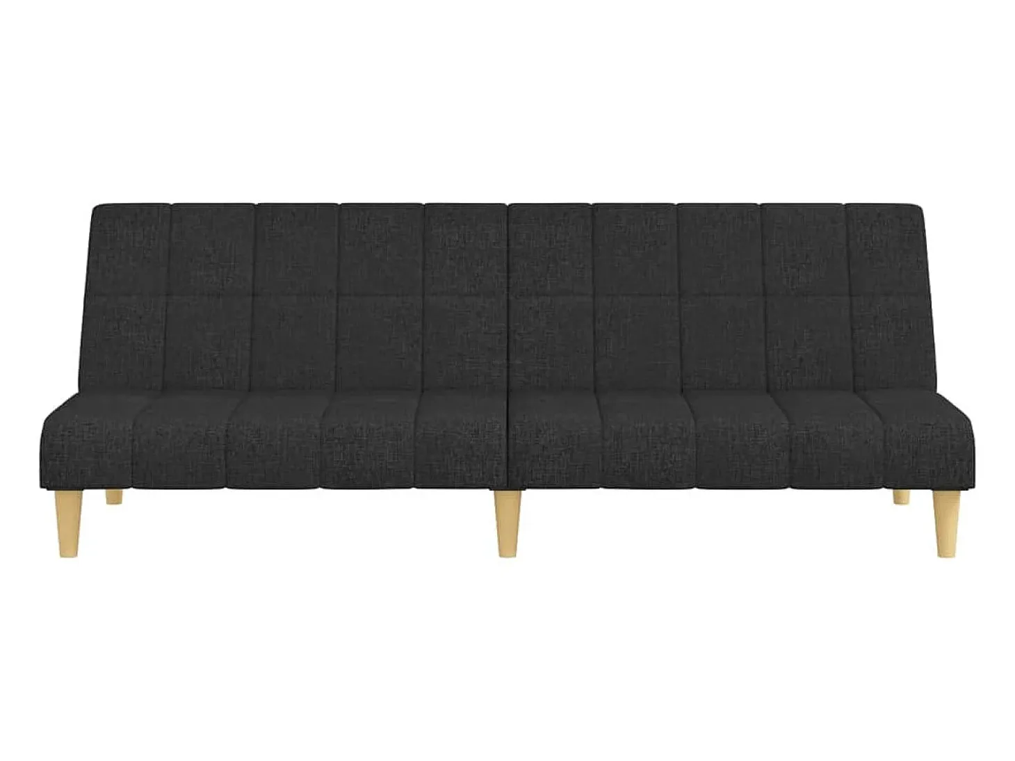 Sofá cama de 2 plazas tela negro