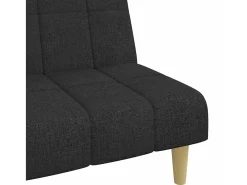 Sofá cama de 2 plazas tela negro