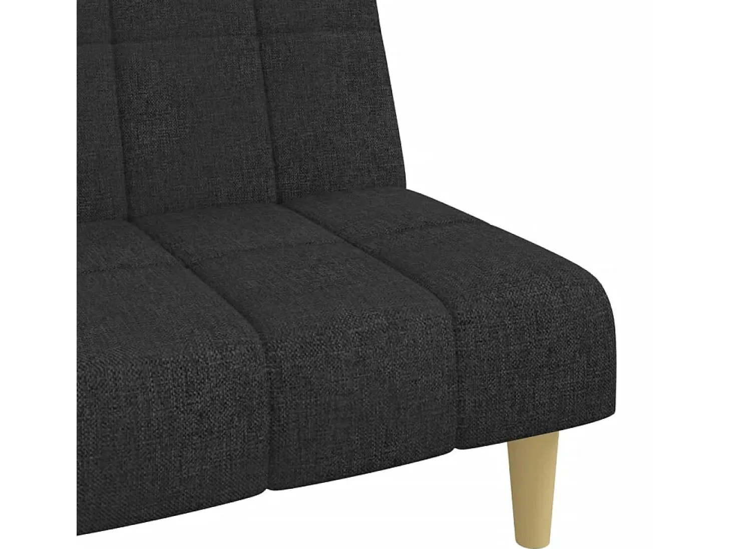 Sofá cama de 2 plazas tela negro