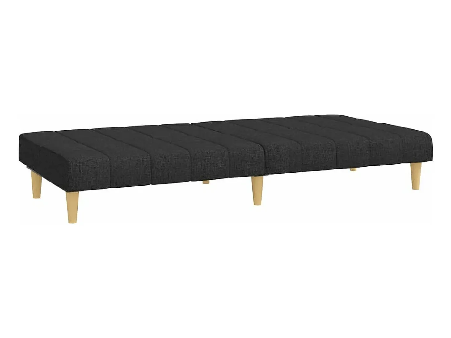 Sofá cama de 2 plazas tela negro