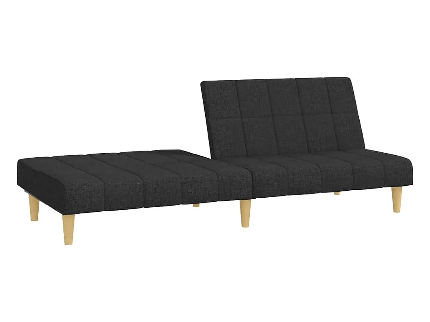 Sofá cama de 2 plazas tela negro PWFG10562