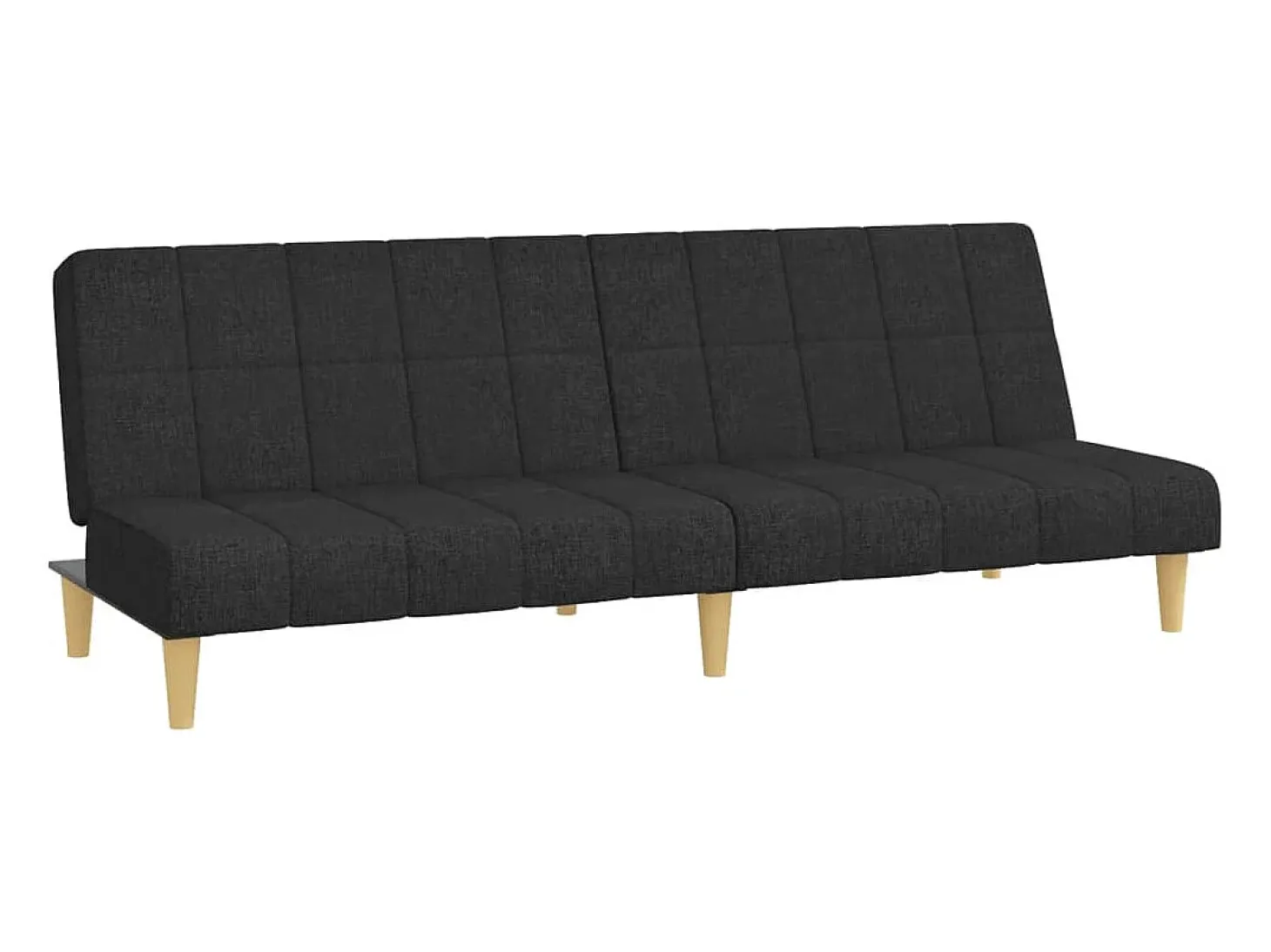Sofá cama de 2 plazas tela negro PWFG10562