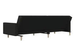 Sofá cama de 2 plazas tela negro