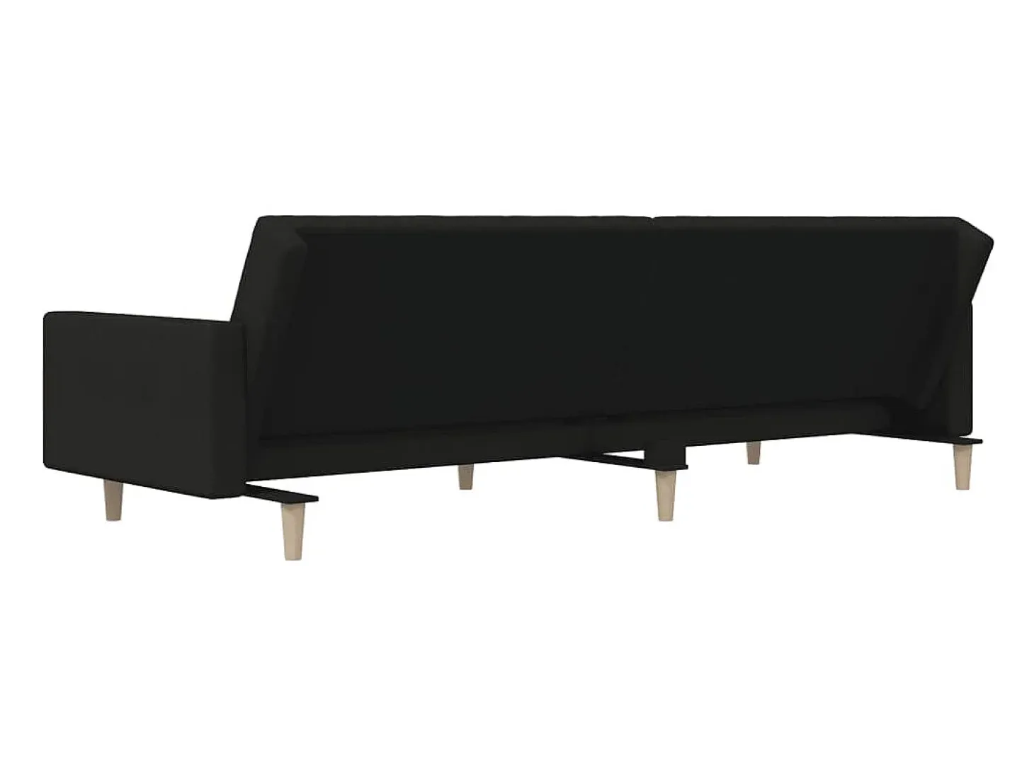 Sofá cama de 2 plazas tela negro