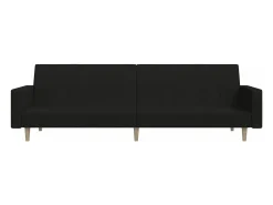 Sofá cama de 2 plazas tela negro
