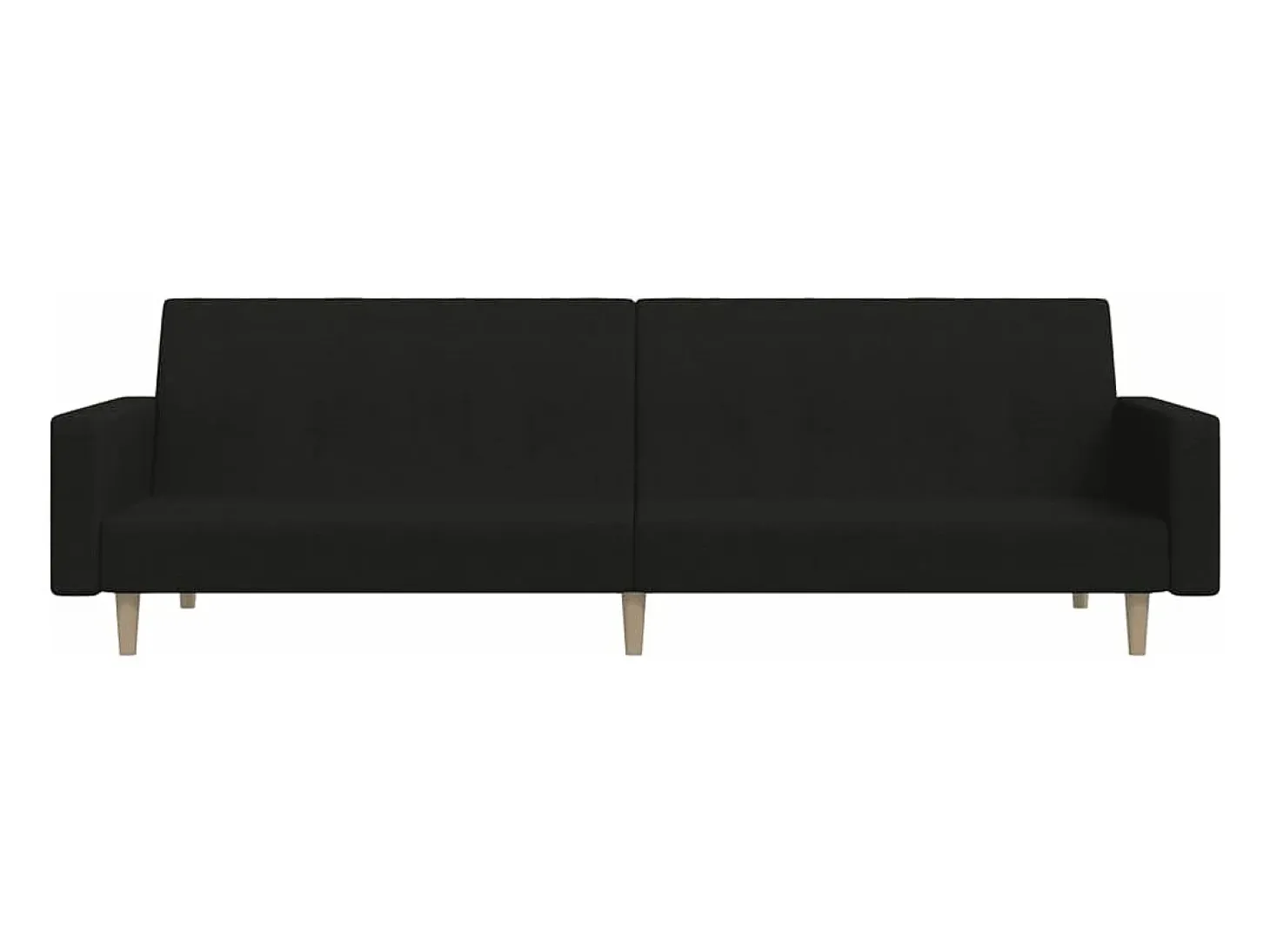 Sofá cama de 2 plazas tela negro