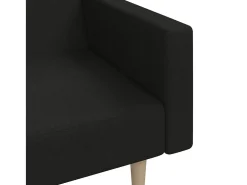 Sofá cama de 2 plazas tela negro