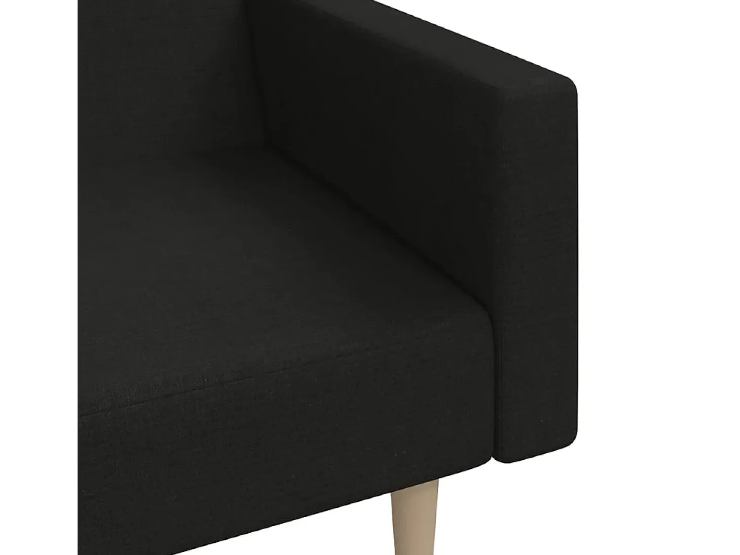 Sofá cama de 2 plazas tela negro