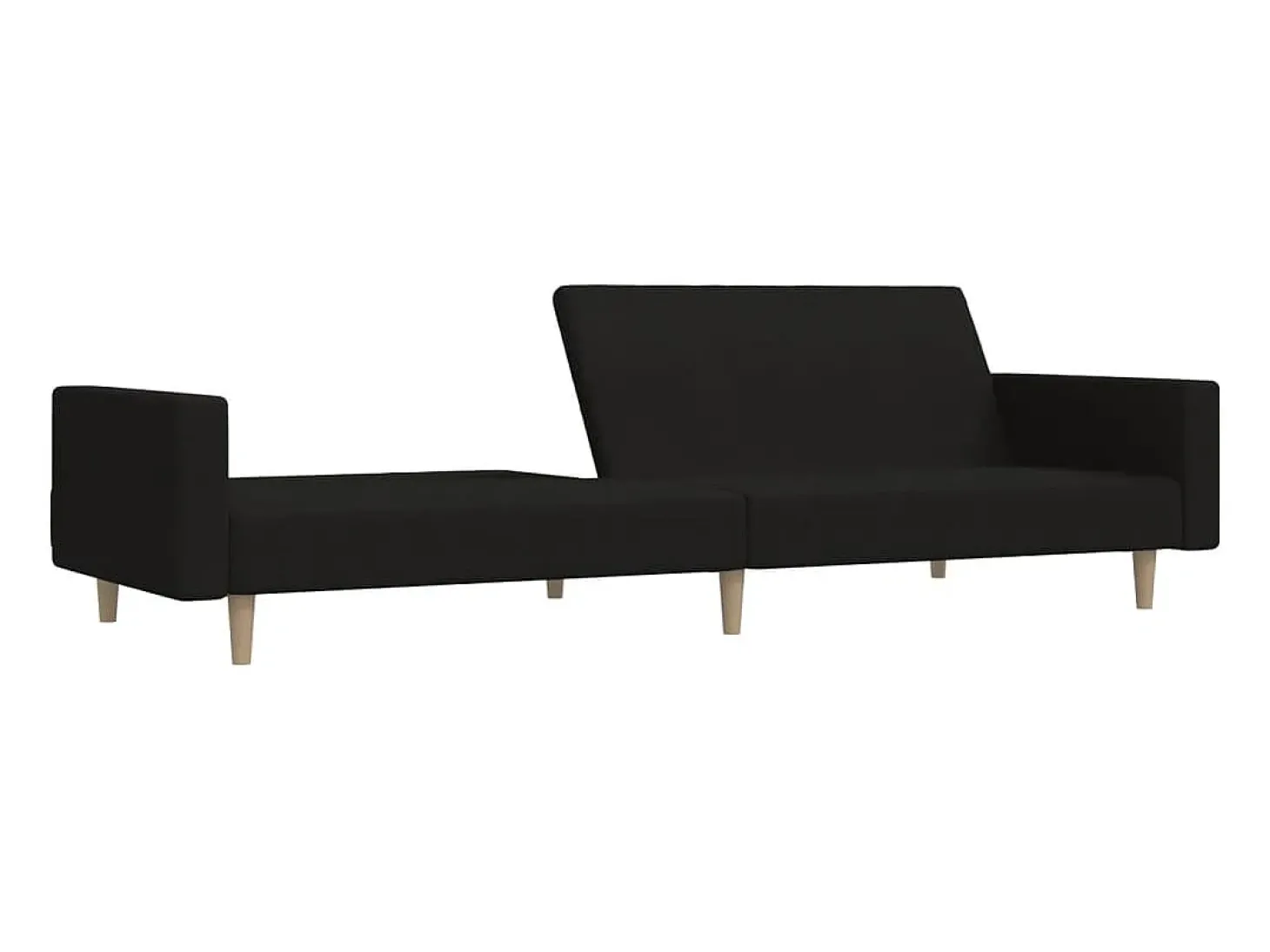 Sofá cama de 2 plazas tela negro