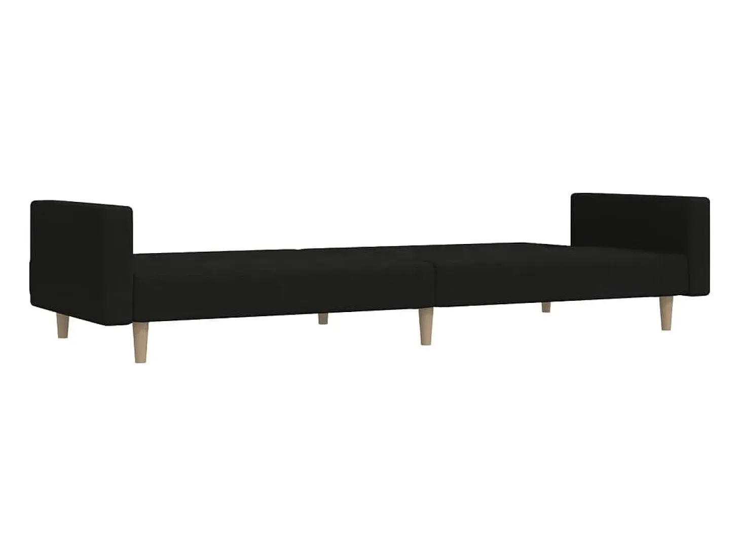 Sofá cama de 2 plazas tela negro