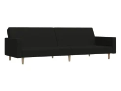 Sofá cama de 2 plazas tela negro