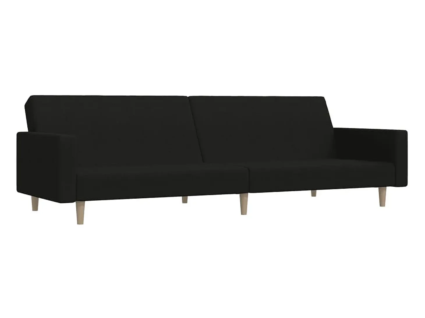 Sofá cama de 2 plazas tela negro