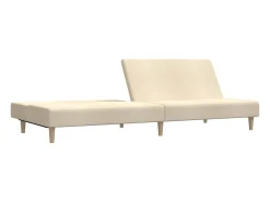 Sofá cama de 2 plazas tela color crema