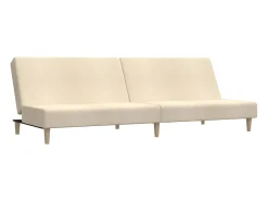 Sofá cama de 2 plazas tela color crema